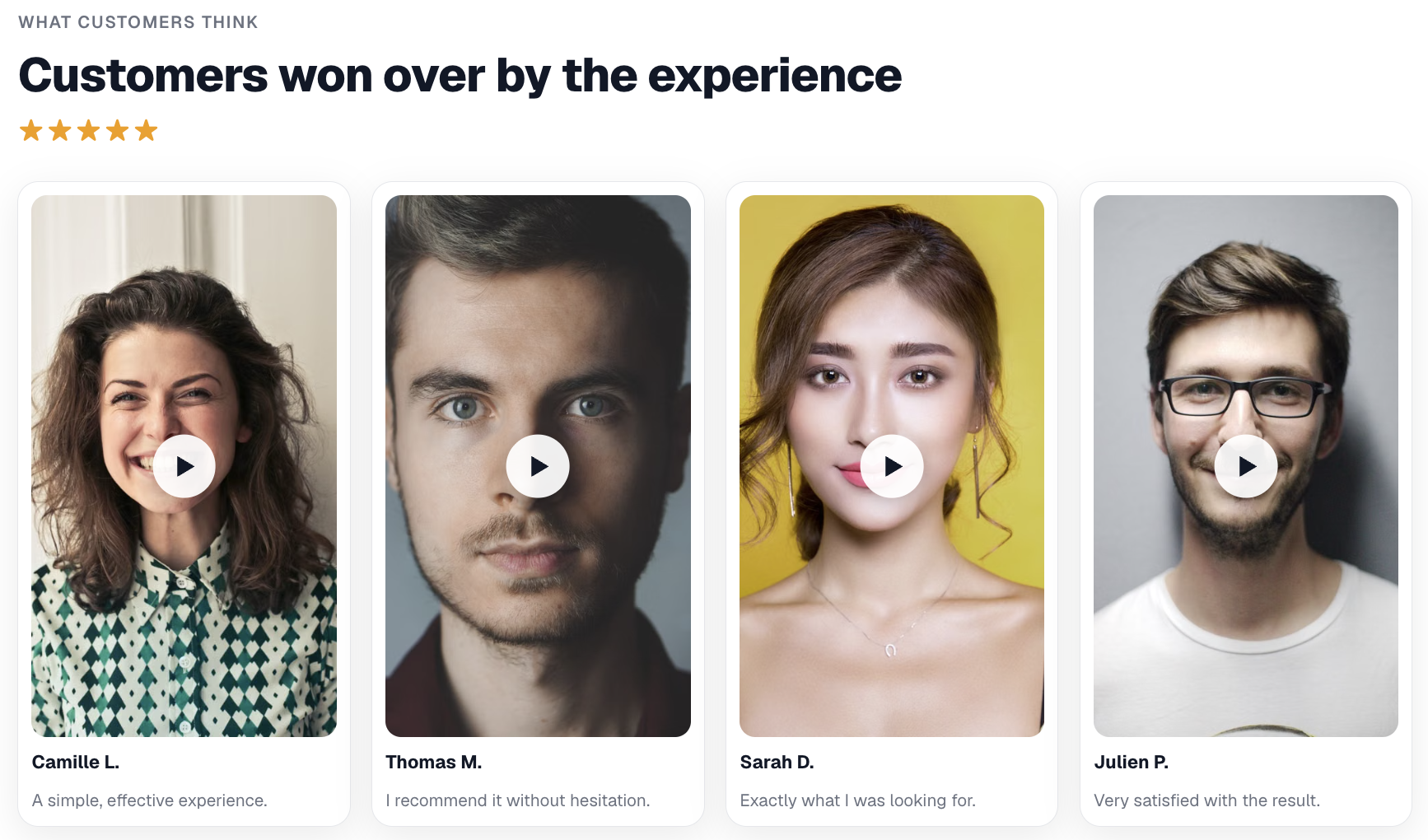 Preview — Video testimonials / UGC